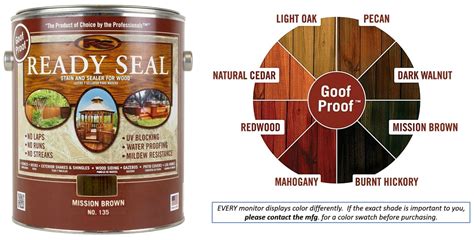 Most fence stains require special care to avoid uneven color from lap marks and runs. . Ready seal colors